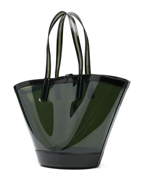 Saint Laurent medium Panier tote bag - Green