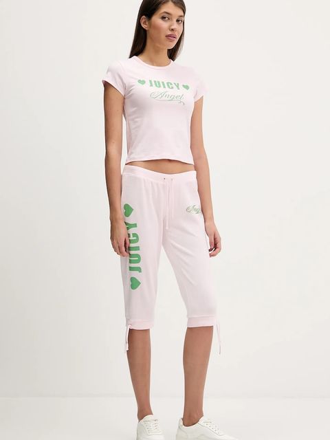 Juicy Couture t-shirt Angel damski kolor różowy JCNCT126461