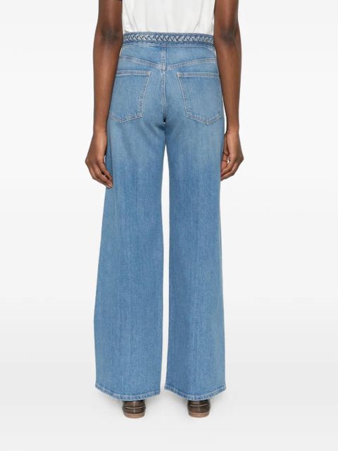 Maje braided-detail jeans - Blue