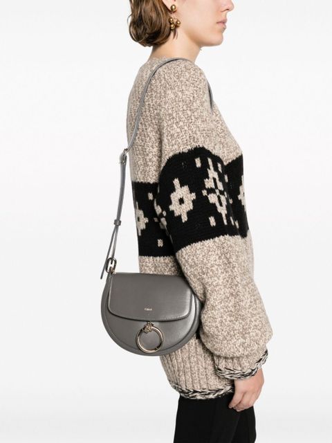 Chloé small Arlène leather crossbody bag - Grey