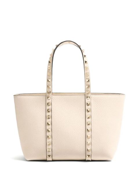 Valentino Garavani small Rockstud tote bag - Neutrals