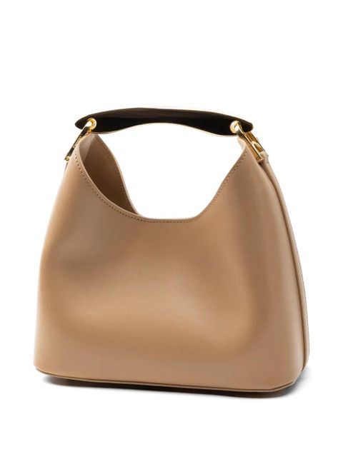 Elleme small Boomerang metal-handle leather bag - Brown
