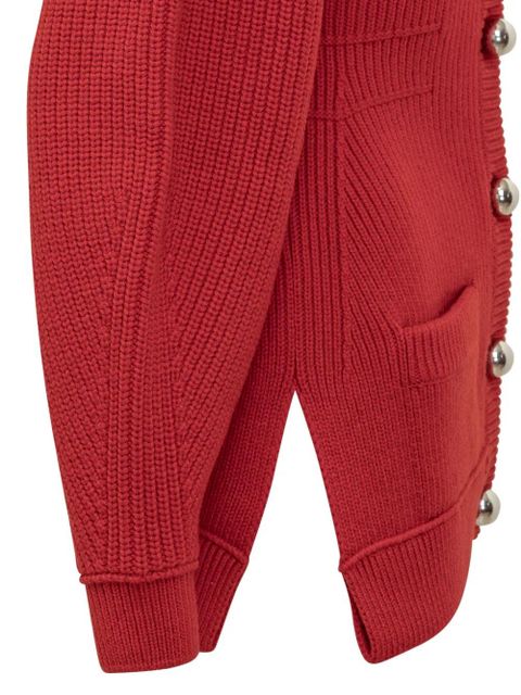 Lanvin ribbed button cardigan - Red - zdjęcie produktu nr 2