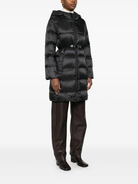 Max Mara hooded belted coat - Black