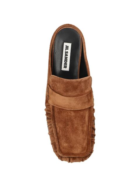 Jil Sander Sabot suede mules - Brown