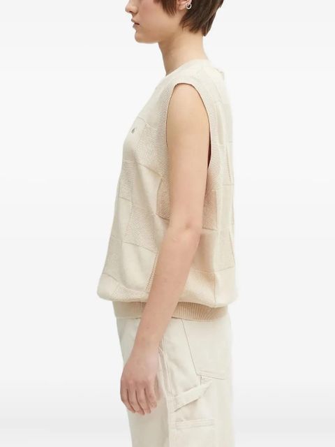 Carhartt WIP checked sleeveless knitted top - Neutrals - zdjęcie produktu nr 2