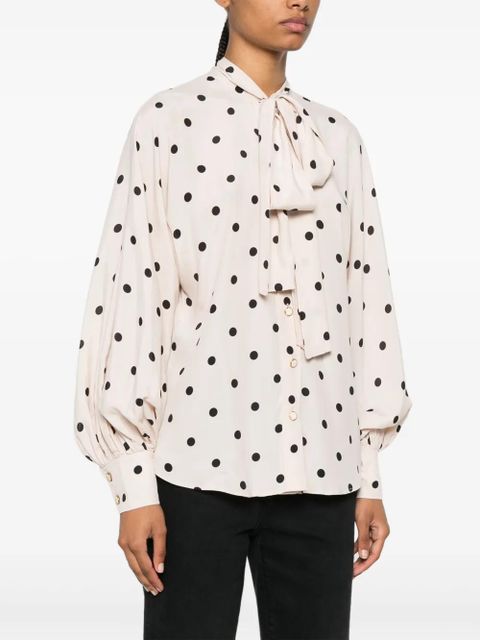 ZIMMERMANN Batwing polka dot-print shirt - Neutrals