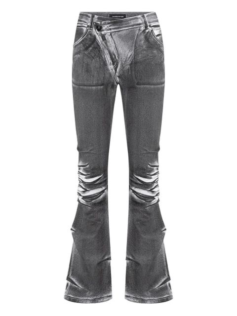 Manière De Voir Oil Print Tacked jeans - Grey - zdjęcie produktu nr 1