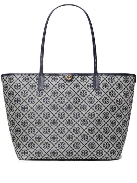 Tory Burch T Monogram zip tote bag - Blue - zdjęcie produktu nr 1