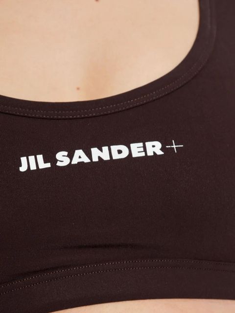 Jil Sander logo-print bikini top - Black