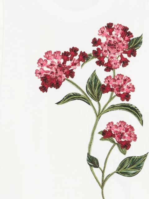 Agua By Agua Bendita Sama Quebrada floral short-sleeved T-shirt - White