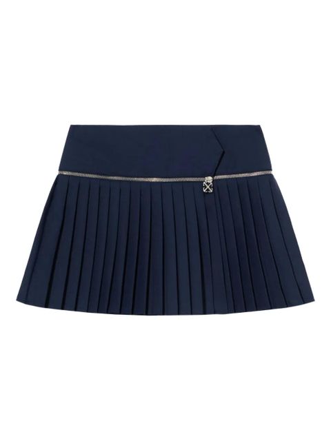 Off-White zip pleated skirt - Blue - zdjęcie produktu nr 1
