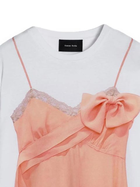 Simone Rocha trompe l'oeil-print crew-neck T-shirt - White - zdjęcie produktu nr 2