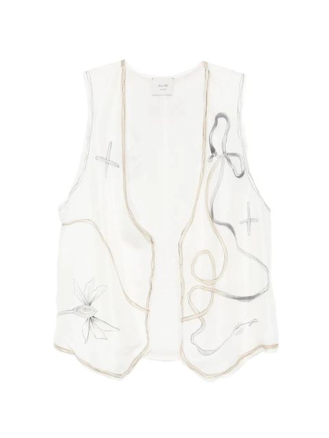 Alysi floral sleeveless vest - White - zdjęcie produktu nr 1
