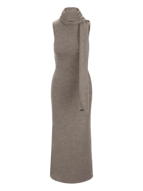 STAUD roll-neck sleeveless midi dress - Neutrals - zdjęcie produktu nr 1