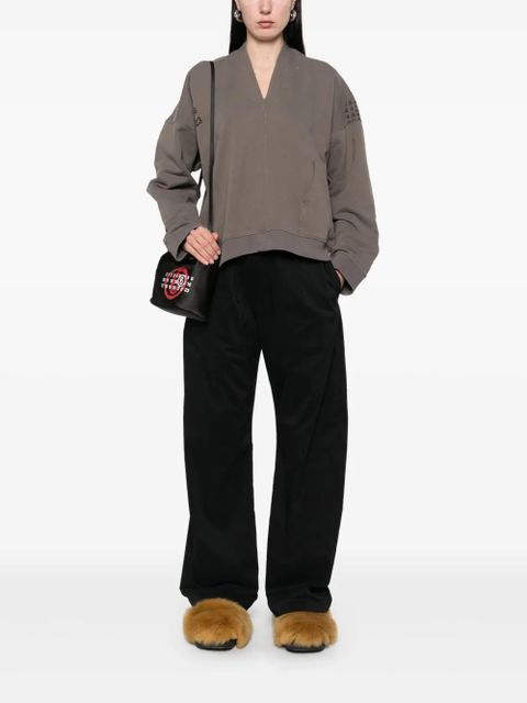 MM6 Maison Margiela pleat-detailing trousers - Black