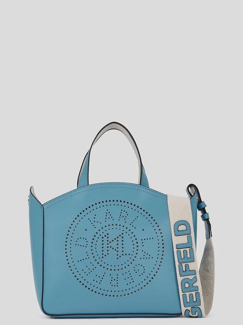 Karl Lagerfeld torebka skórzana K/CIRCLE kolor niebieski A1W30058 - zdjęcie produktu nr 1