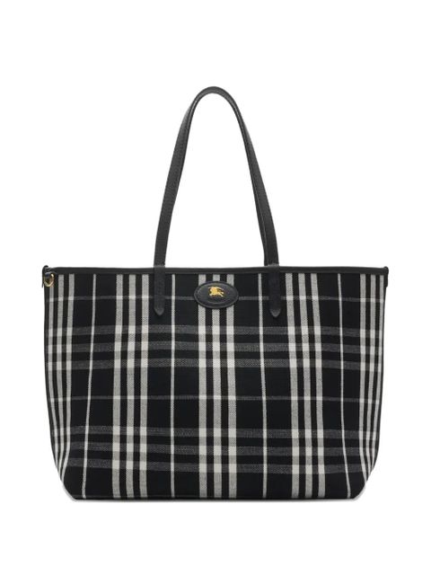 Burberry Medium Bloomsbury reversible check tote bag - Black - zdjęcie produktu nr 2