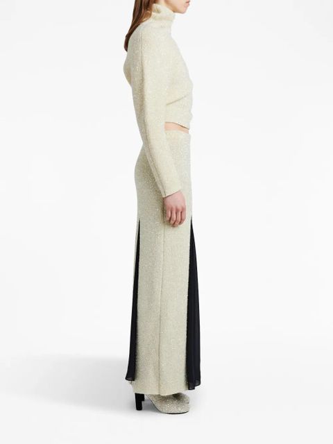 Proenza Schouler sequinned panelled maxi skirt - Neutrals