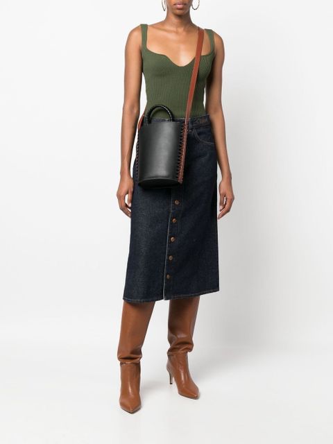 Chloé colour-block leather bucket-bag - Black - zdjęcie produktu nr 2