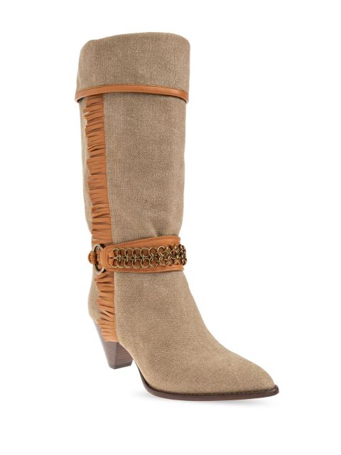 ISABEL MARANT 60mm Levon fringed boots - Neutrals - zdjęcie produktu nr 2
