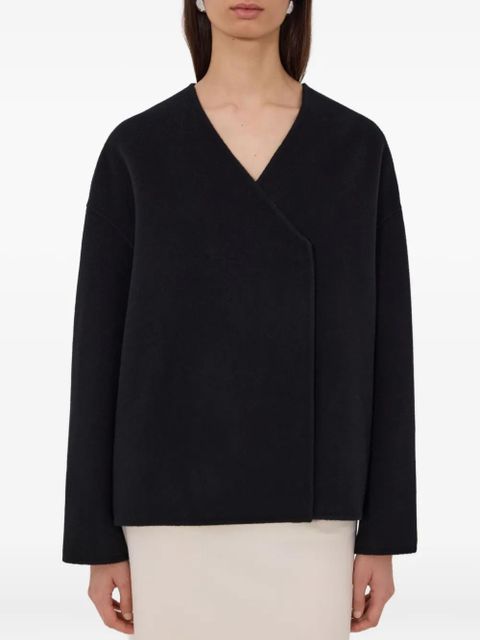 LouLou de Saison MAARA asymmetric collarless jacket - Black
