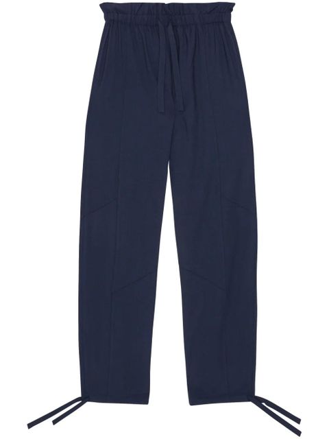GANNI elasticated-waist trousers - Blue - zdjęcie produktu nr 1