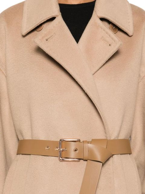 Max Mara double-breasted belted coat - Brown