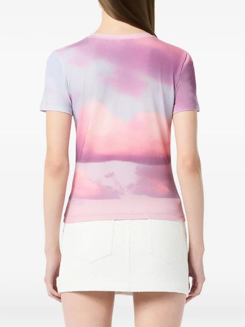 Blumarine dolphin print embroidered T-shirt - Pink