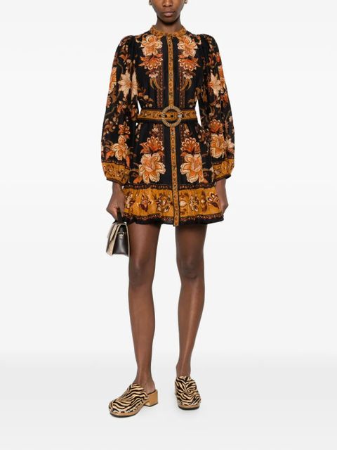 FARM Rio floral-print belted dress - Black - zdjęcie produktu nr 2