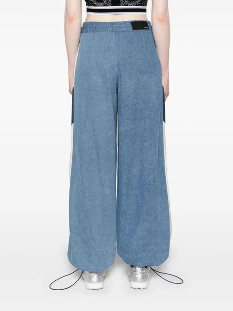 AMIRI drawstring chambray track pants - Blue