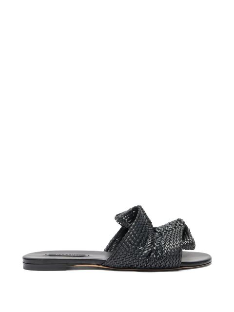 Casadei Hanoi woven flat sandals - Black - zdjęcie produktu nr 1