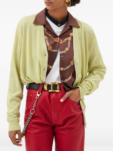 Versace wool knit cardigan - Yellow - zdjęcie produktu nr 2