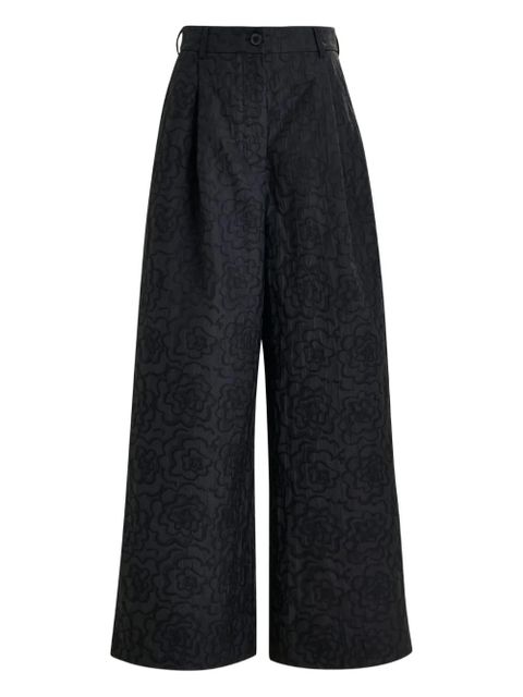 Essentiel Antwerp Instore jacquard pleated trousers - Black - zdjęcie produktu nr 1