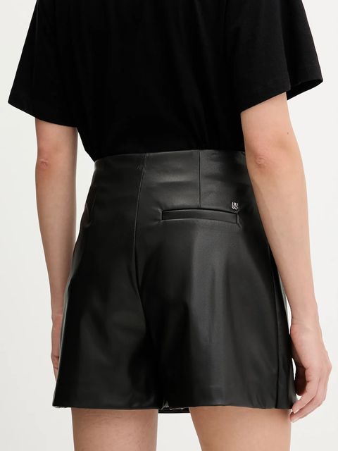 HUGO szorty damskie kolor czarny gładkie high waist 50542312 - zdjęcie produktu nr 2