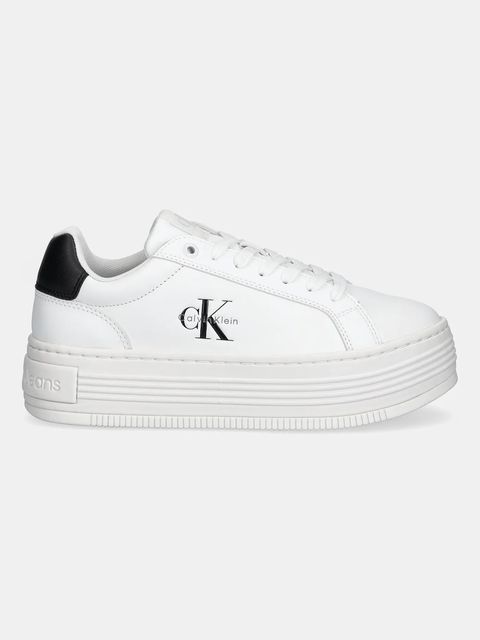 Calvin Klein Jeans sneakersy BOLD FLATF LOW LACE LTH damskie kolor biały YW0YW01878