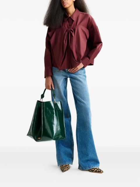 Essentiel Antwerp Ibow bow-detail shirt - Red - zdjęcie produktu nr 2