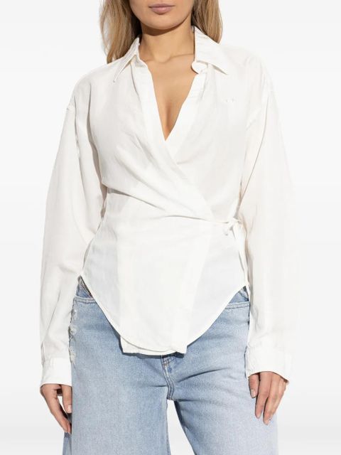 Diesel wrap-tie blouse - White