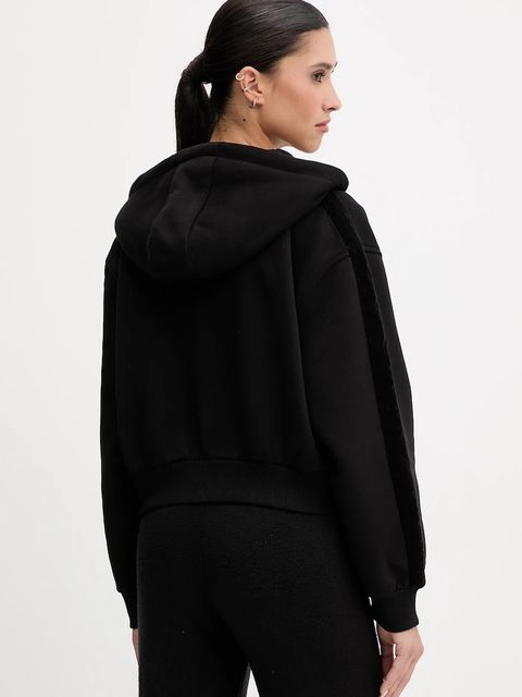 Guess bluza AELIA damska kolor czarny z kapturem gładka V5BQ11 KB681