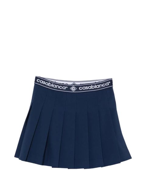 Casablanca logo-waistband mini skirt - Blue - zdjęcie produktu nr 1