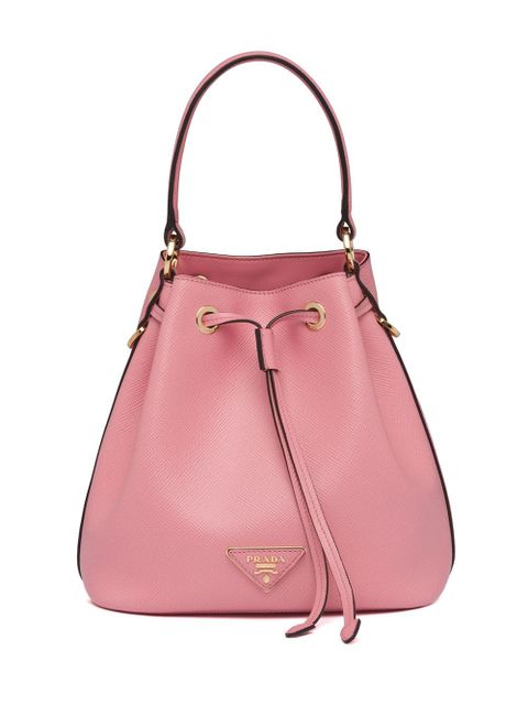 Prada triangle patch bucket bag - Pink - zdjęcie produktu nr 1