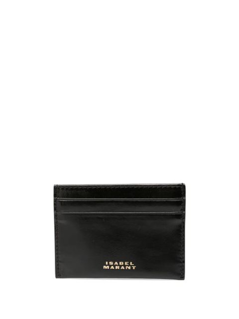 ISABEL MARANT Chiba leather card holder - Black - zdjęcie produktu nr 1