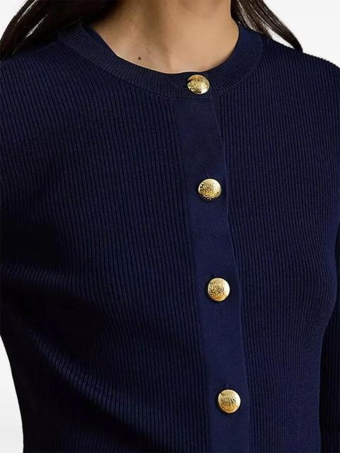 Lauren Ralph Lauren buttoned ribbed cardigan - Blue