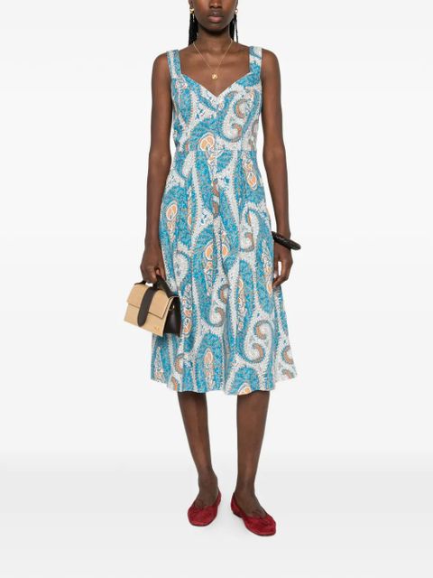 ETRO paisley midi dress - Blue - zdjęcie produktu nr 2