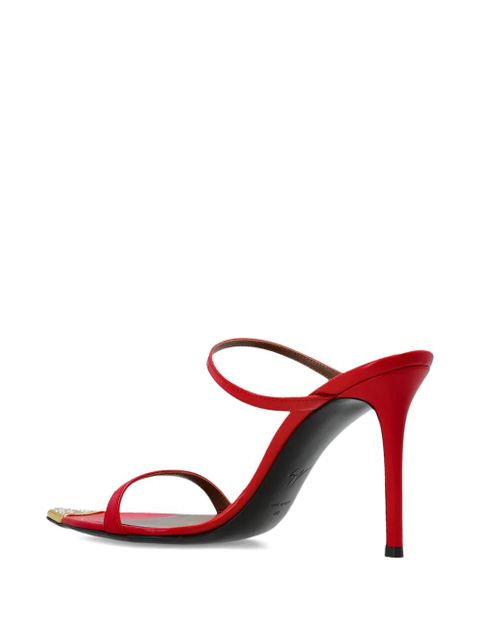 Giuseppe Zanotti metallic-detail strap leather sandals - Red