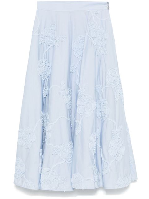 ROTATE BIRGER CHRISTENSEN floral-appliqué maxi skirt - Blue - zdjęcie produktu nr 1