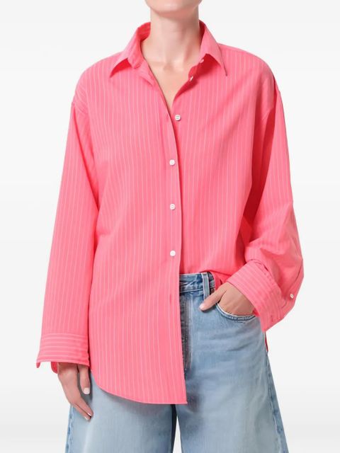 AGOLDE Sona pinstriped shirt - Pink