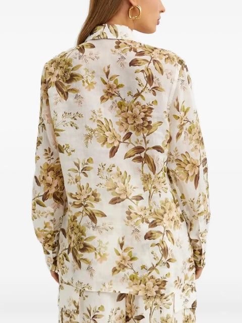 ZIMMERMANN floral pocket shirt - Neutrals