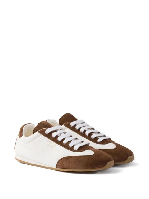 Prada suede leather sneakers - White