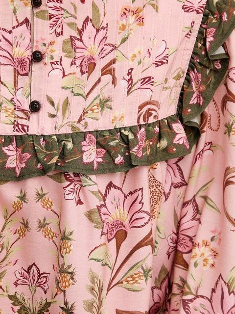 Barbour bluzka x Farm Rio damska kolor multicolor wzorzysta LSH1718